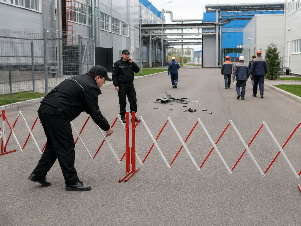 Действия охраны при обнаружении упавшего БПЛА на территории предприятия